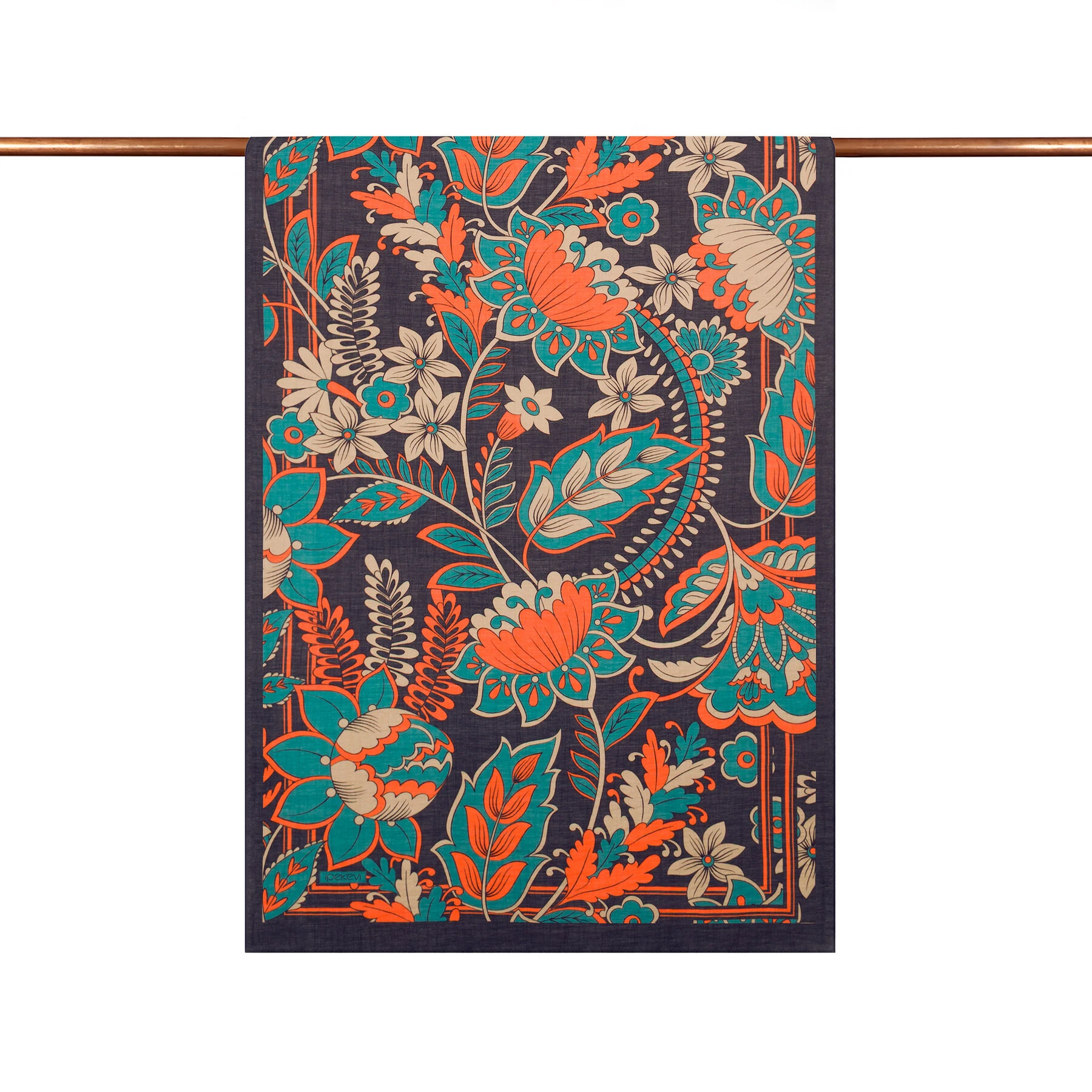 LACİVERT İpekevi Dört Mevsim Tensel Şal 2346