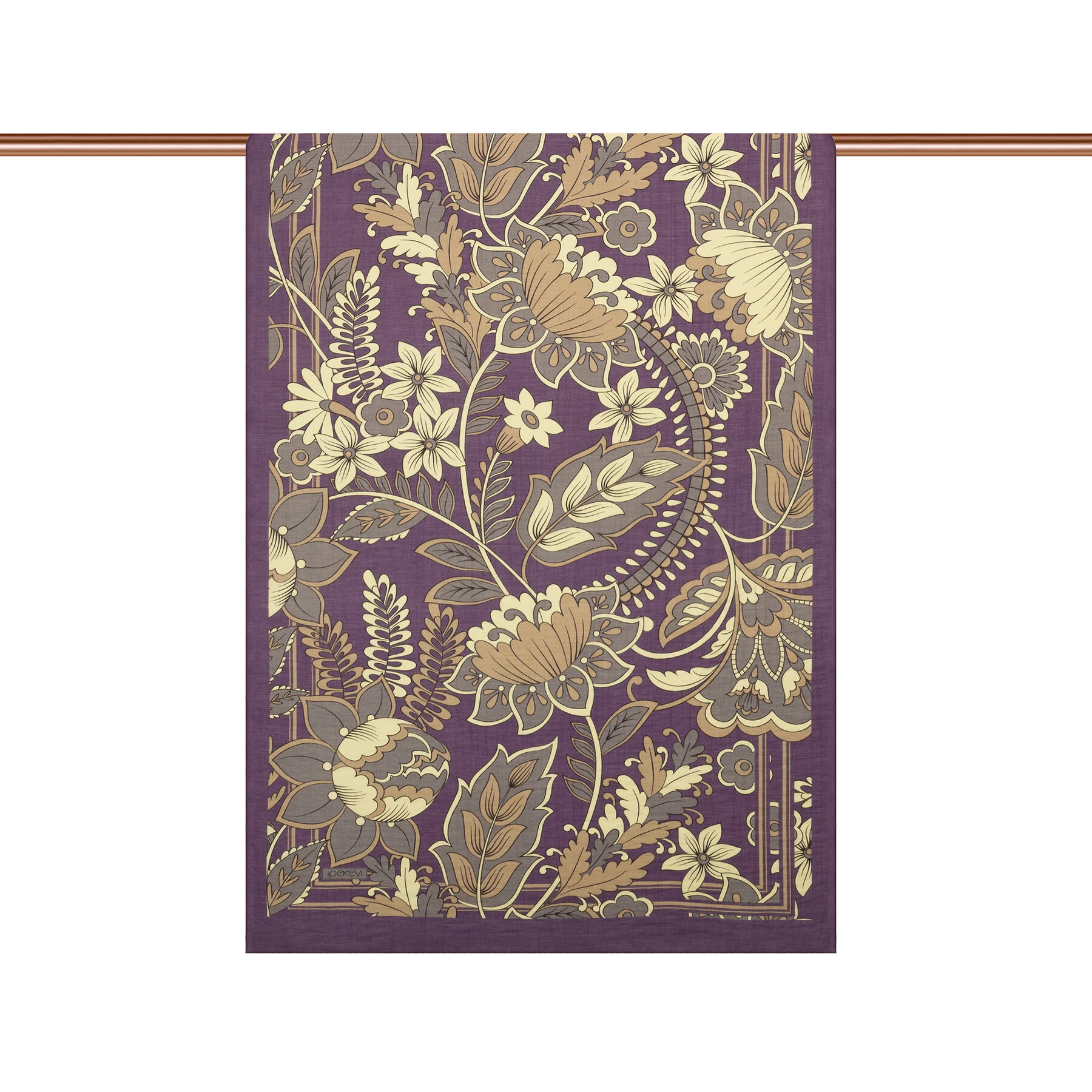 Mor Menekşe İpekevi Dört Mevsim Tensel Şal 2346