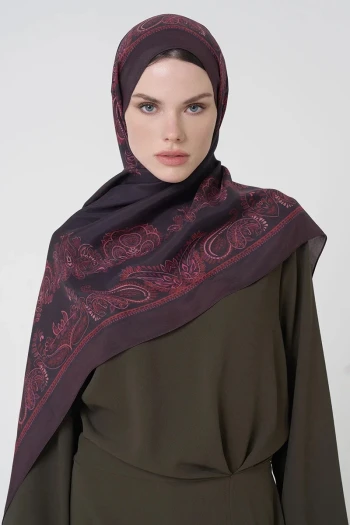 MÜRDÜM ED Scarf Sheer Desen Floş Viskon Şal