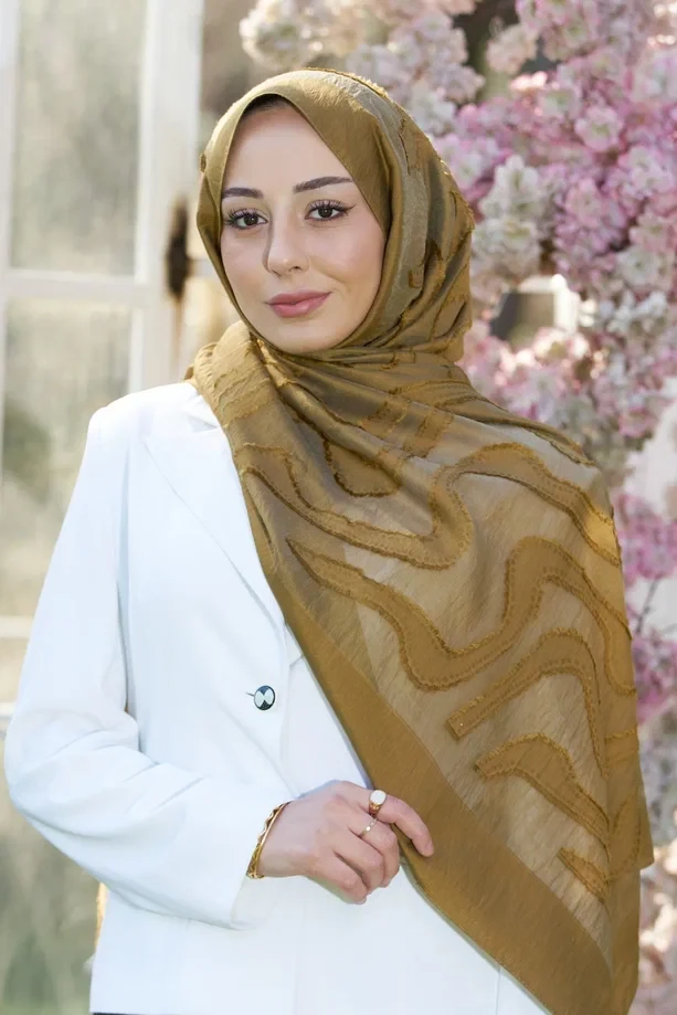 NEFTİ YEŞİL Loryan Scrarf Lavin Girdap Şal