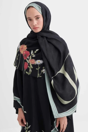 SİYAH Carell Mirya İncira Viskon Şal