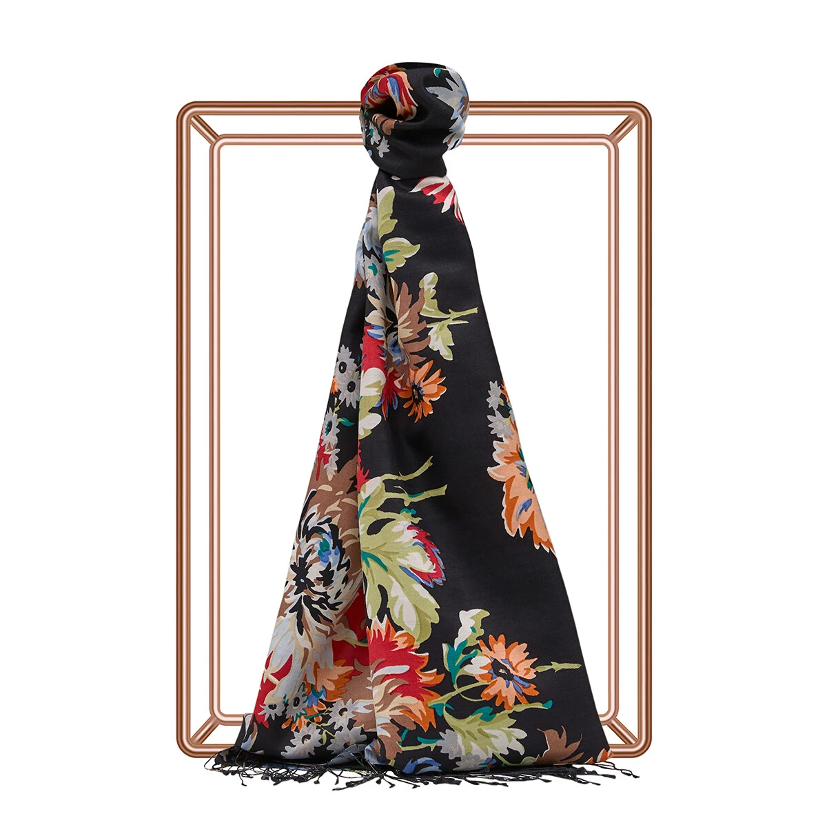 SİYAH İpekevi İpek Şal 4216