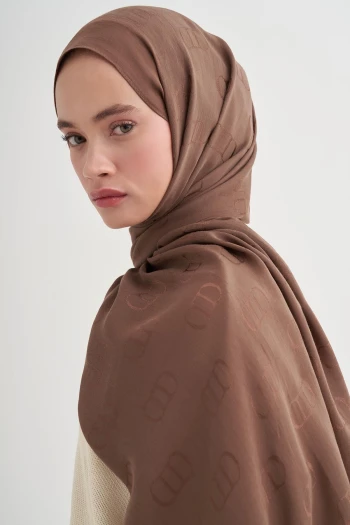 Toprak Carell Monogram Desen Liora Pamuk Şal