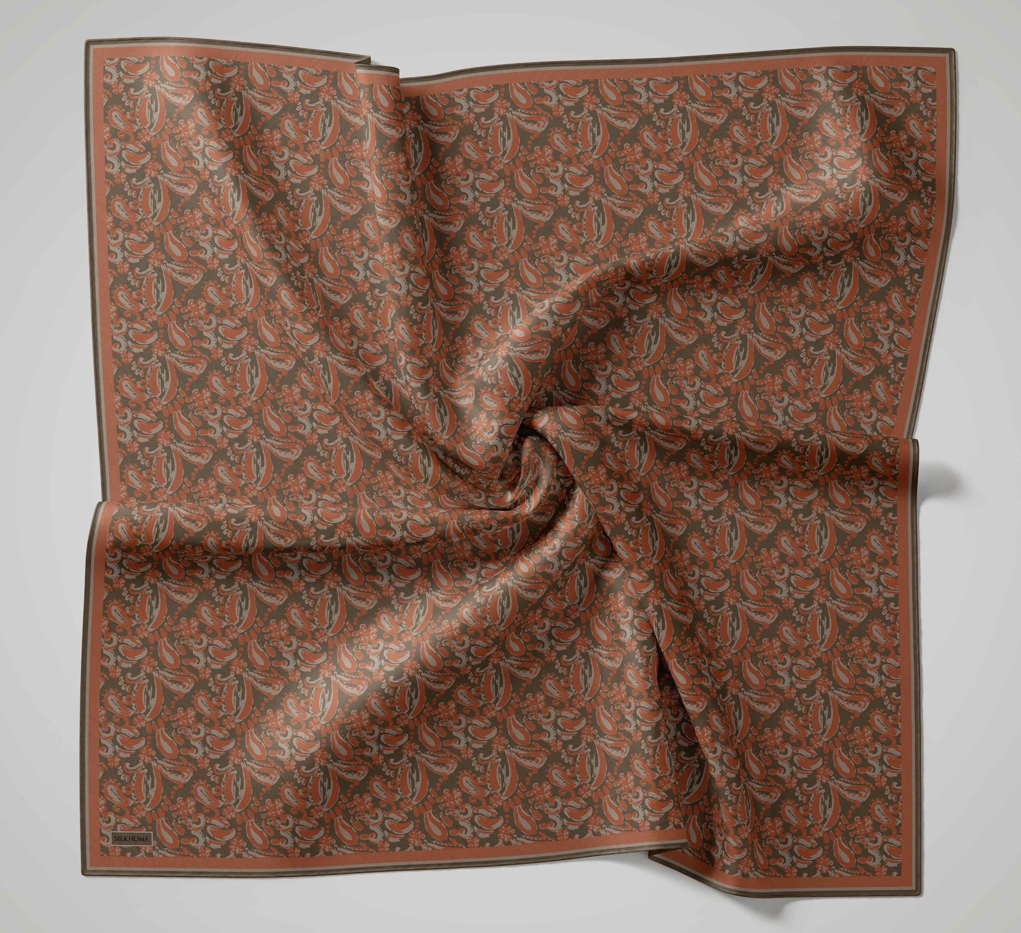 01 Silk Home Yeni Fırça Desen Soft Eşarp