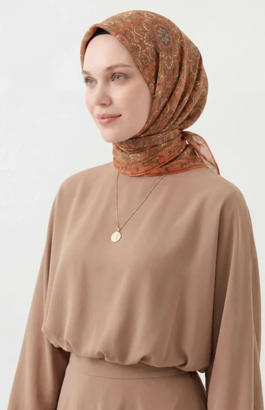 02 Silk Home Yeni Etnik Desen Soft Eşarp