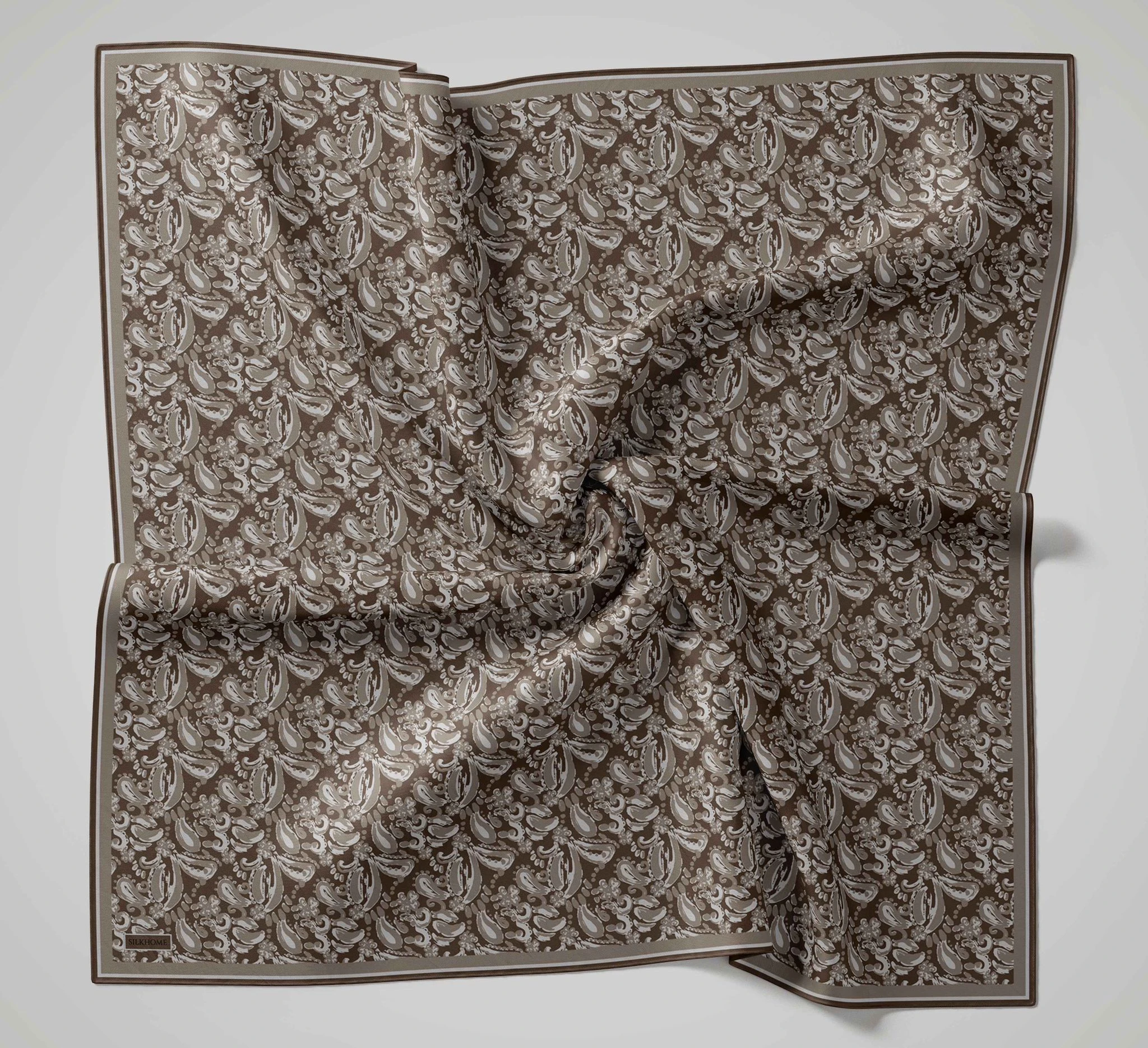 02 Silk Home Yeni Fırça Desen Soft Eşarp