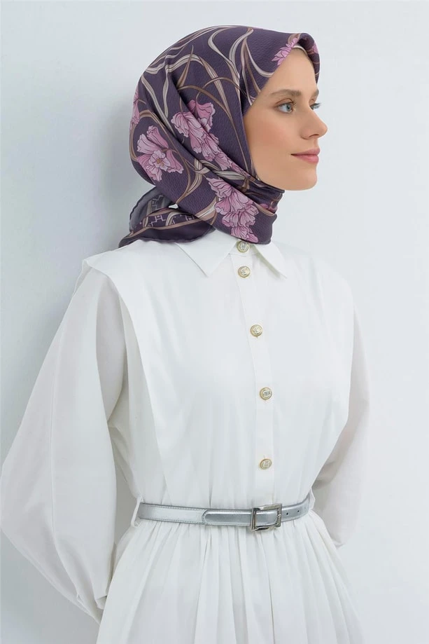 07 Armine Twill İpek Eşarp 9512D