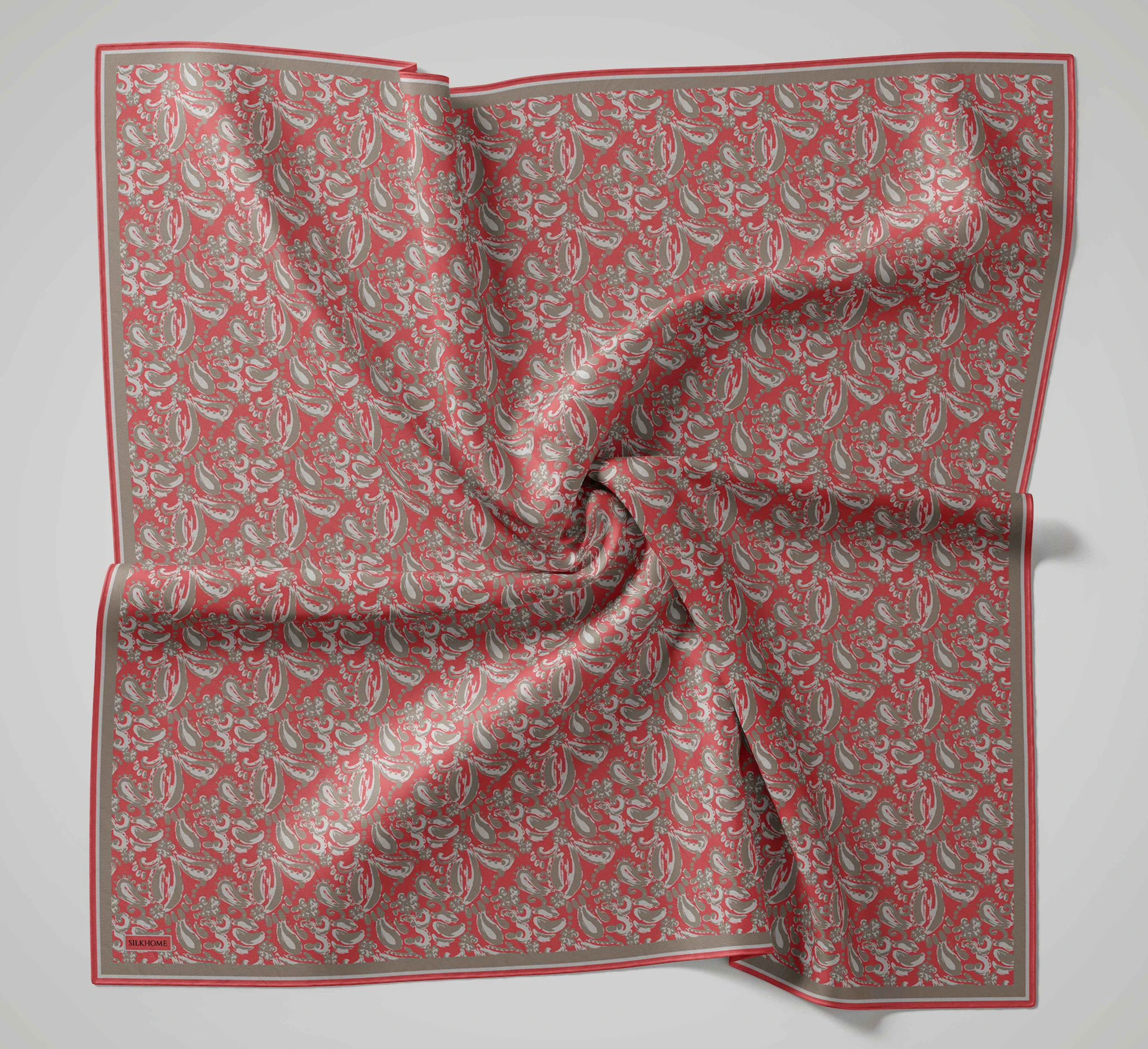 07 Silk Home Yeni Fırça Desen Soft Eşarp