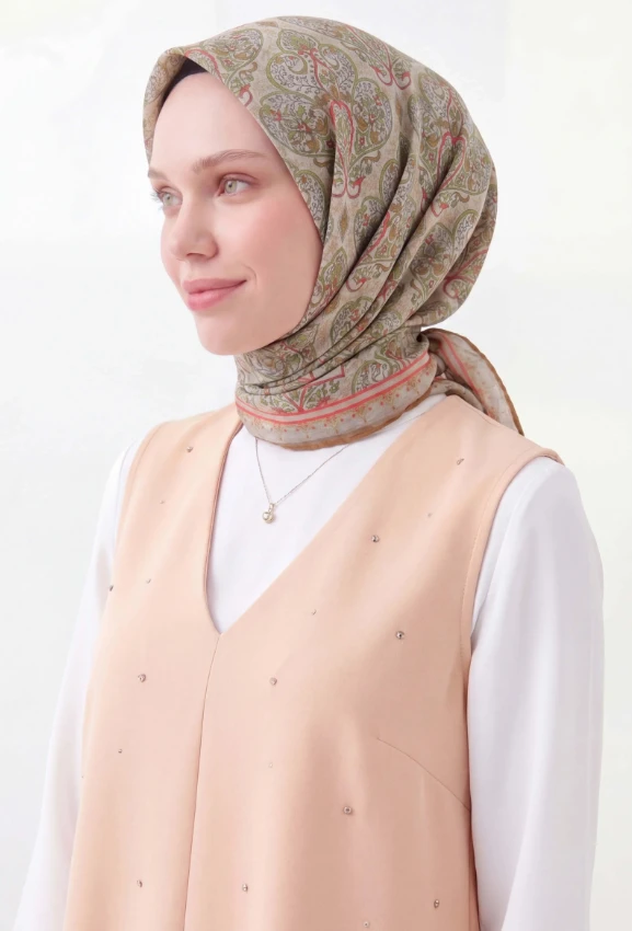 11 Silk Home Taç Desen Soft Eşarp