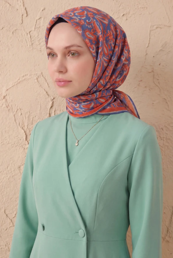 12 Silk Home Yeni Fırça Desen Soft Eşarp