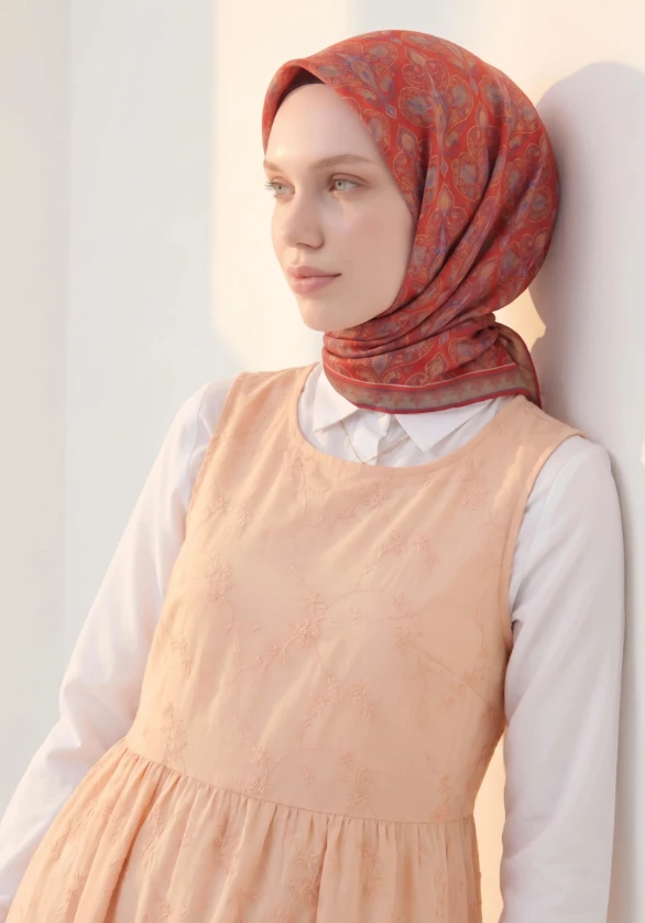 21 Silk Home Taç Desen Soft Eşarp