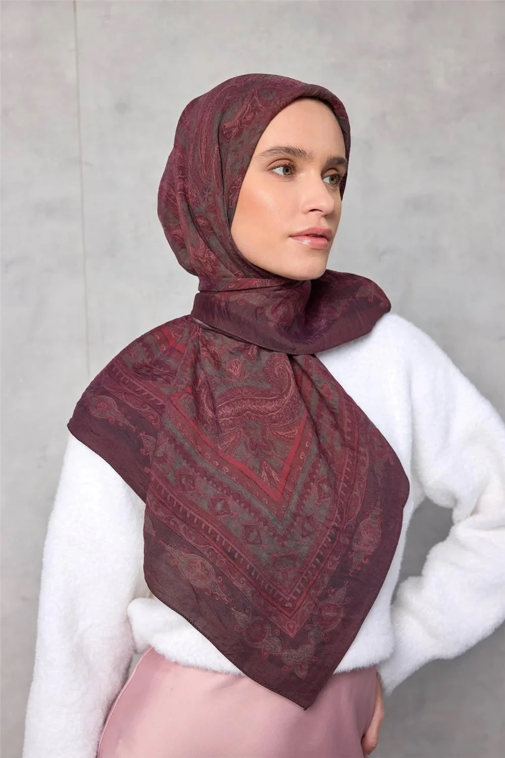 27 Silk Home Otantik Desen Velora Eşarp