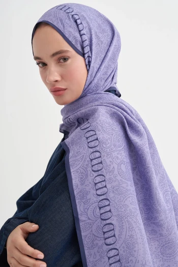 LİLA Carell Elenora Monogram Floş Şal