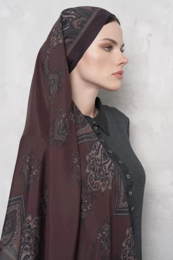 MÜRDÜM ED Scarf Riseon Desen Floş Viskon Şal