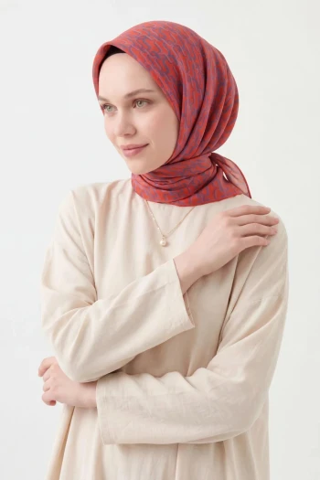 06 Silk Home Desenli Soft Eşarp