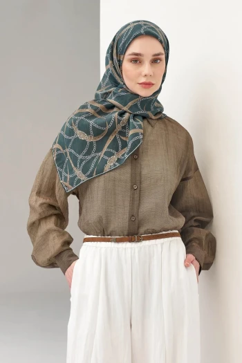 15 Silk Home Zincir Desen Tencel Monare Eşarp