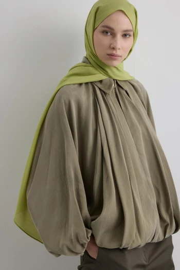 Fıstık Yeşili Fenza Scarf Paris İpeği Şal