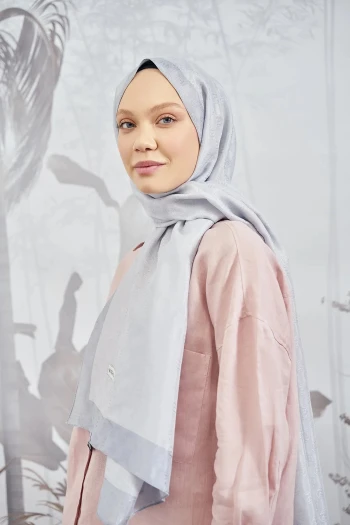 GÜMÜŞ Armanda Dama Monogram Şal