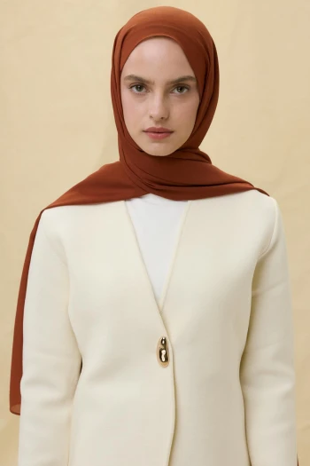 Kiremit Fenza Scarf Paris İpeği Şal