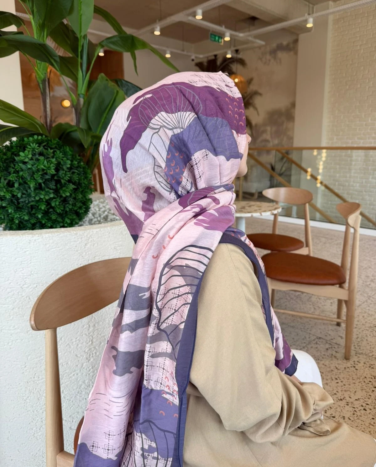 Mor Benetton Fiore Şal 1010