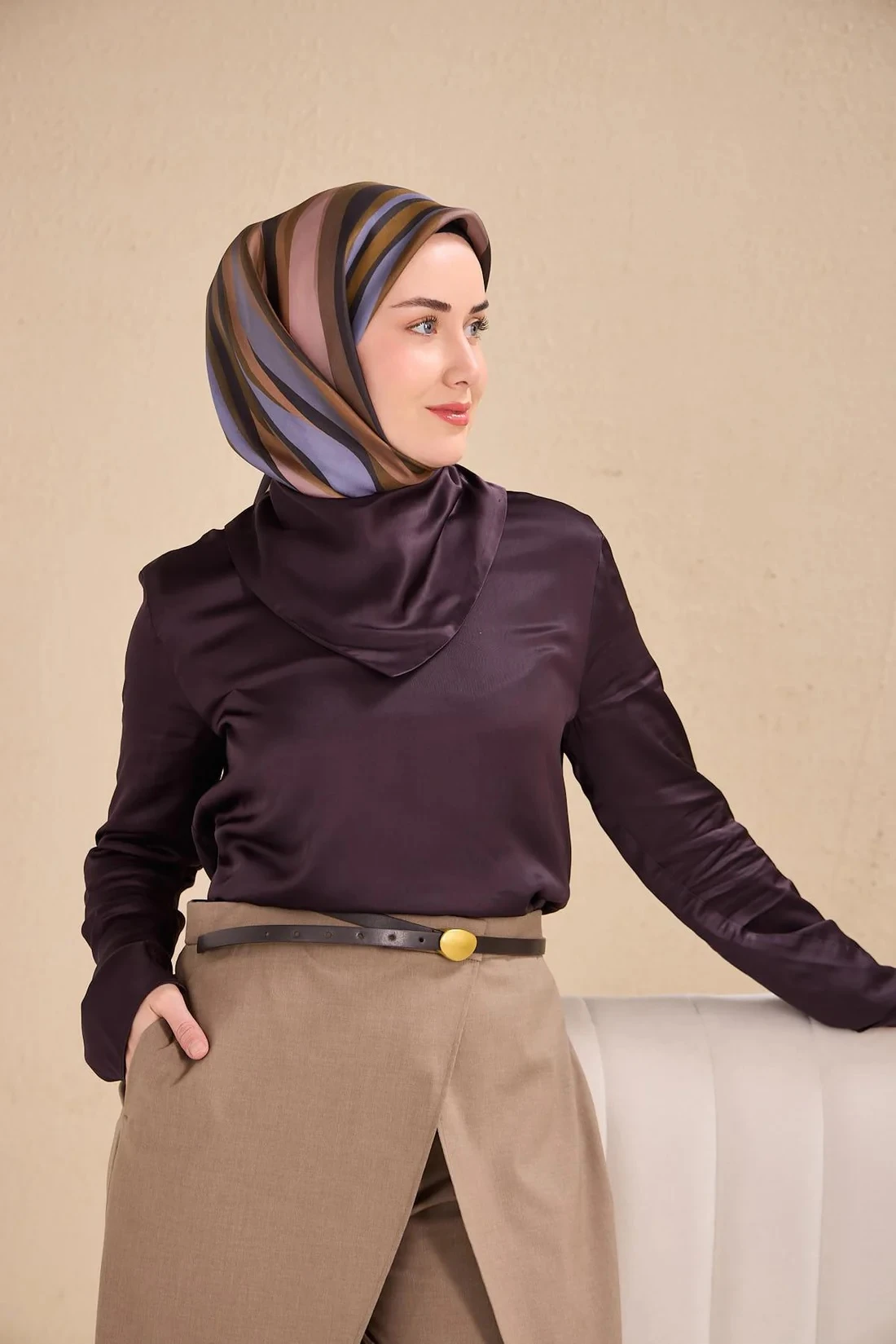 22 Silk Home Twill İpek Eşarp 11517