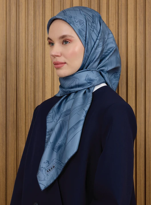 923 Aker Twill İpek Eşarp 9129713