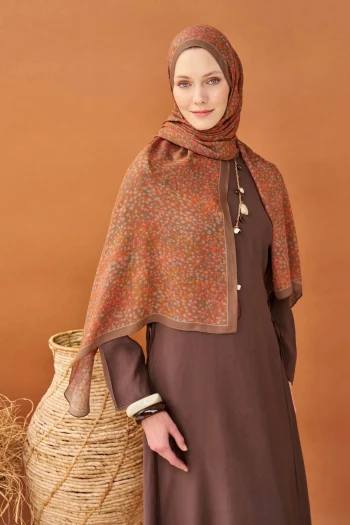KOYU VİZON Silk Home Riva Secret Garden Tencel Şal