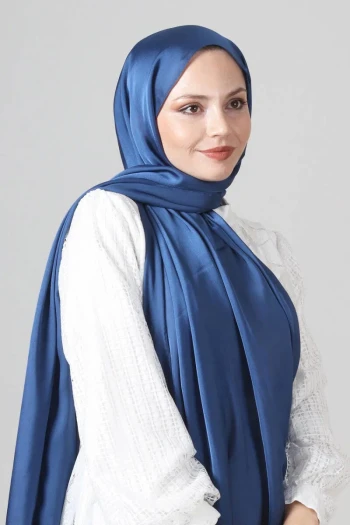 Mavi Harem Scarf Como Saten Şal