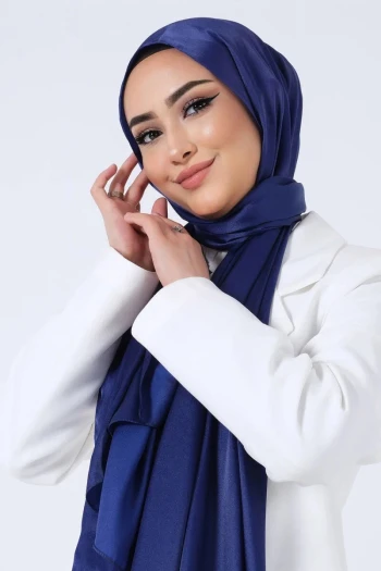 Morcivert Harem Scarf Kristal Saten Şal