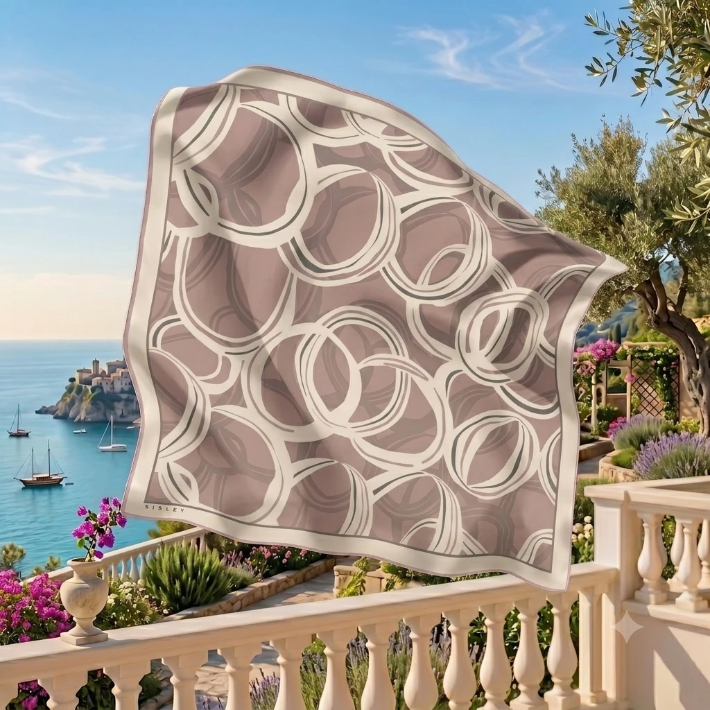 Pudra Sisley Twill İpek Eşarp 2030
