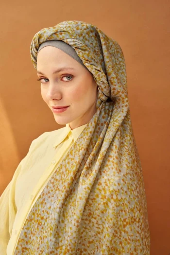 Sarı Silk Home Riva Secret Garden Tencel Şal