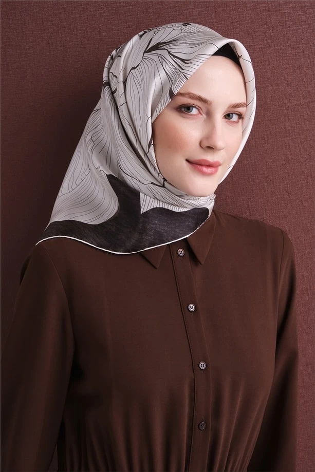 01 Armine Twill İpek Eşarp 9639D
