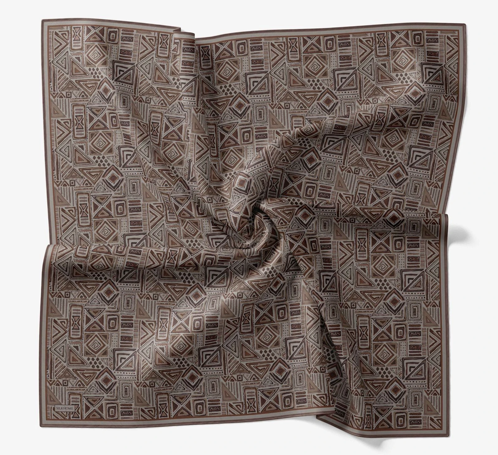 02 Silk Home Geometrik Taş Desen Soft Eşarp