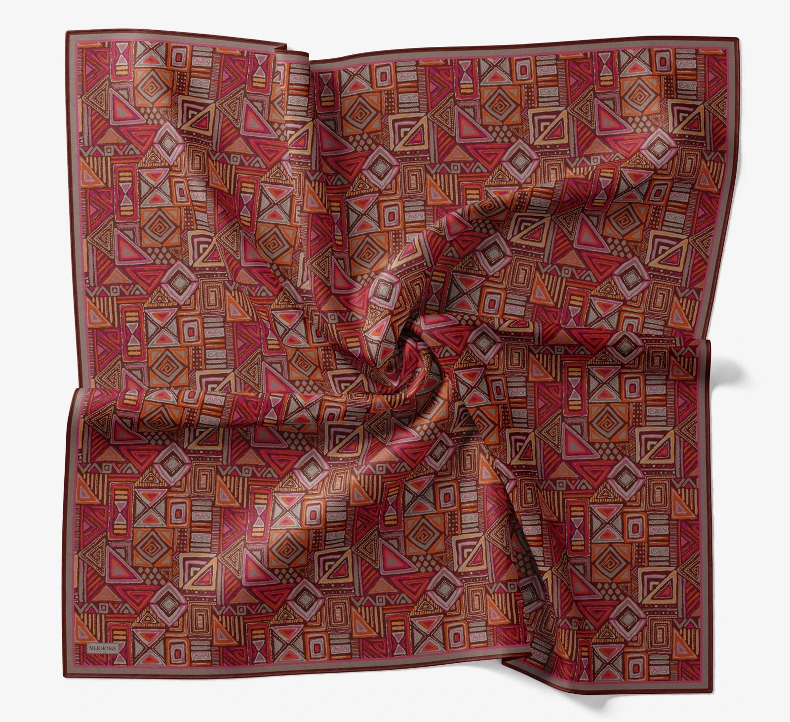 03 Silk Home Geometrik Taş Desen Soft Eşarp
