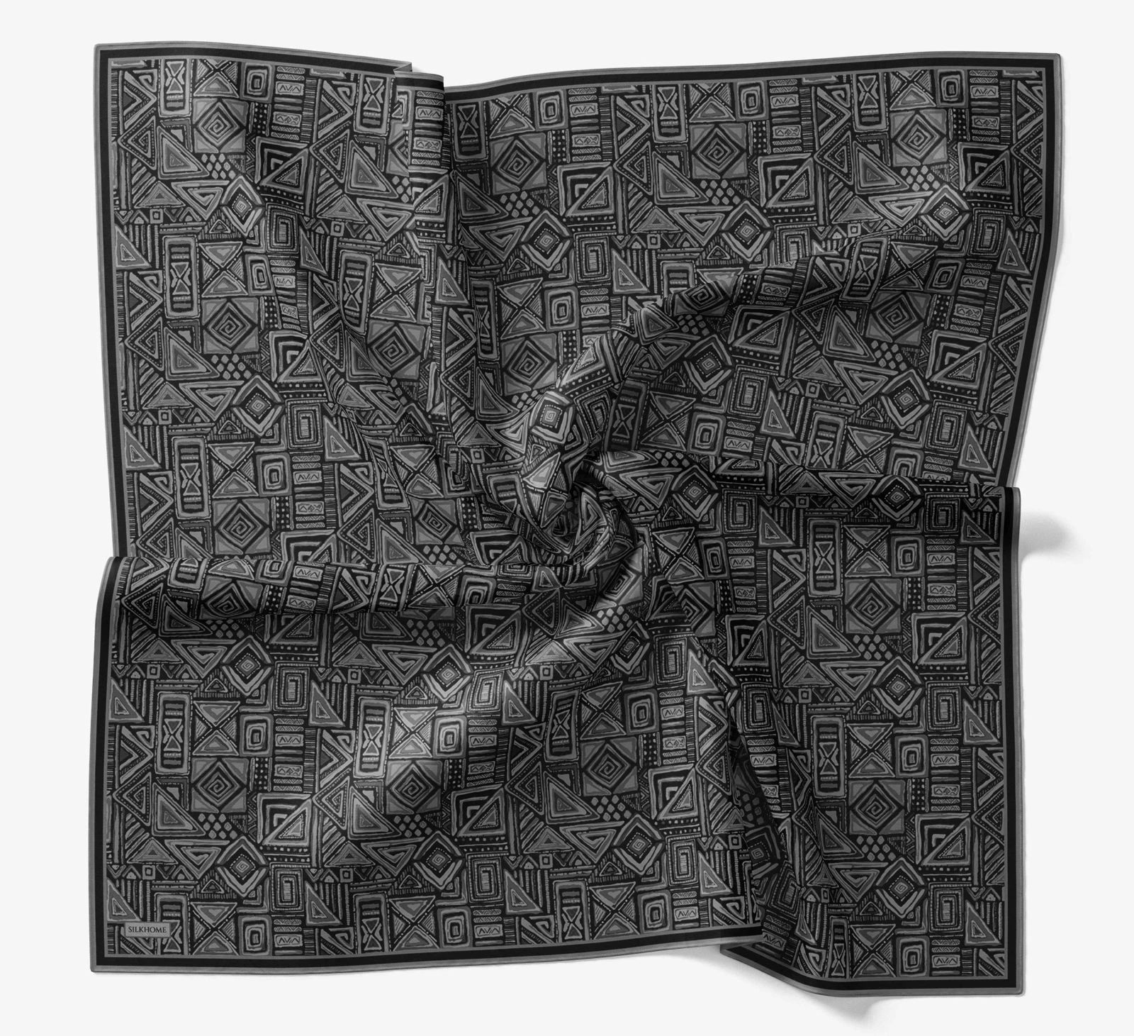 04 Silk Home Geometrik Taş Desen Soft Eşarp