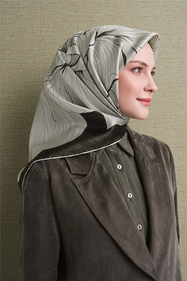 06 Armine Twill İpek Eşarp 9639D