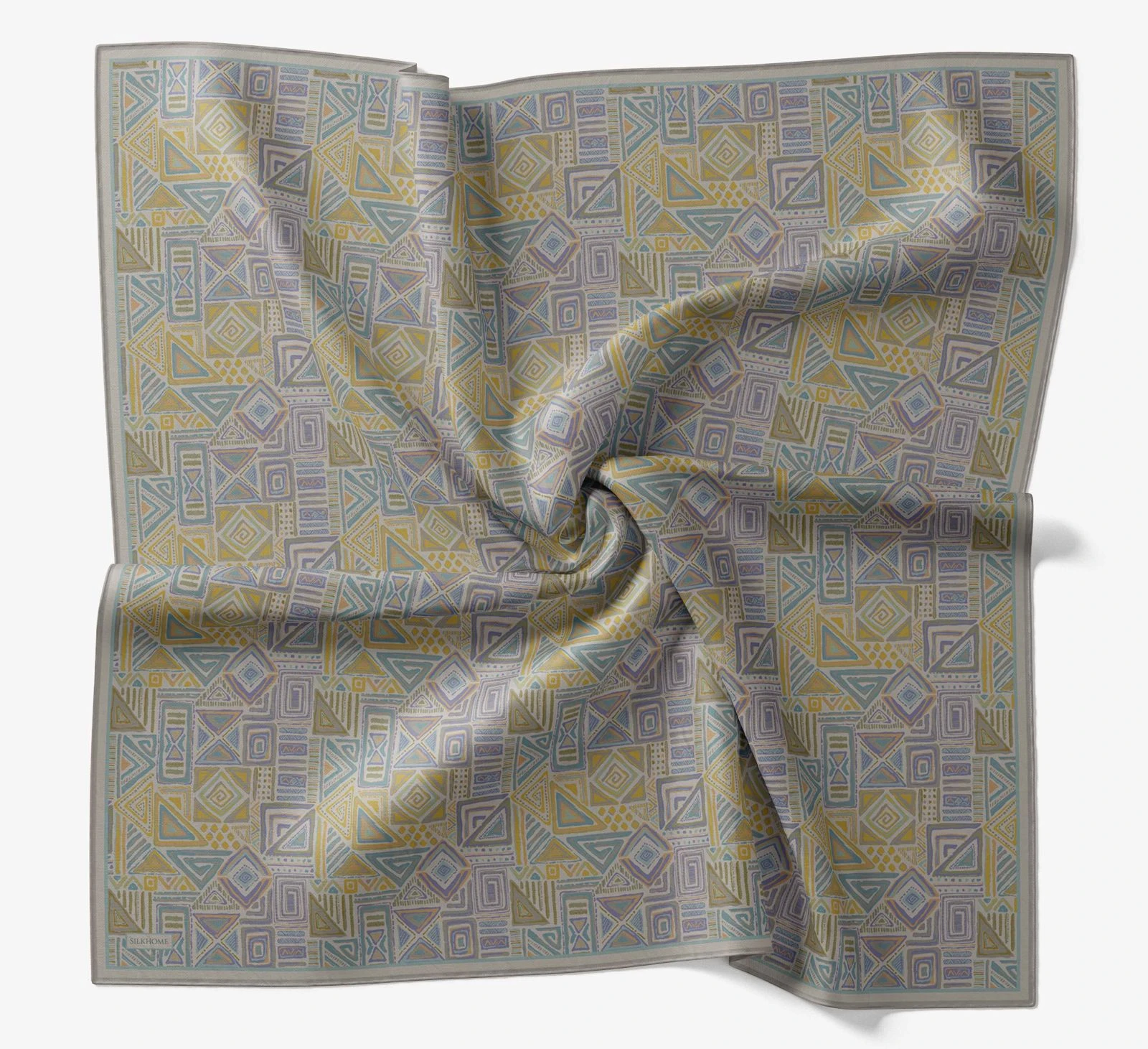 07 Silk Home Geometrik Taş Desen Soft Eşarp