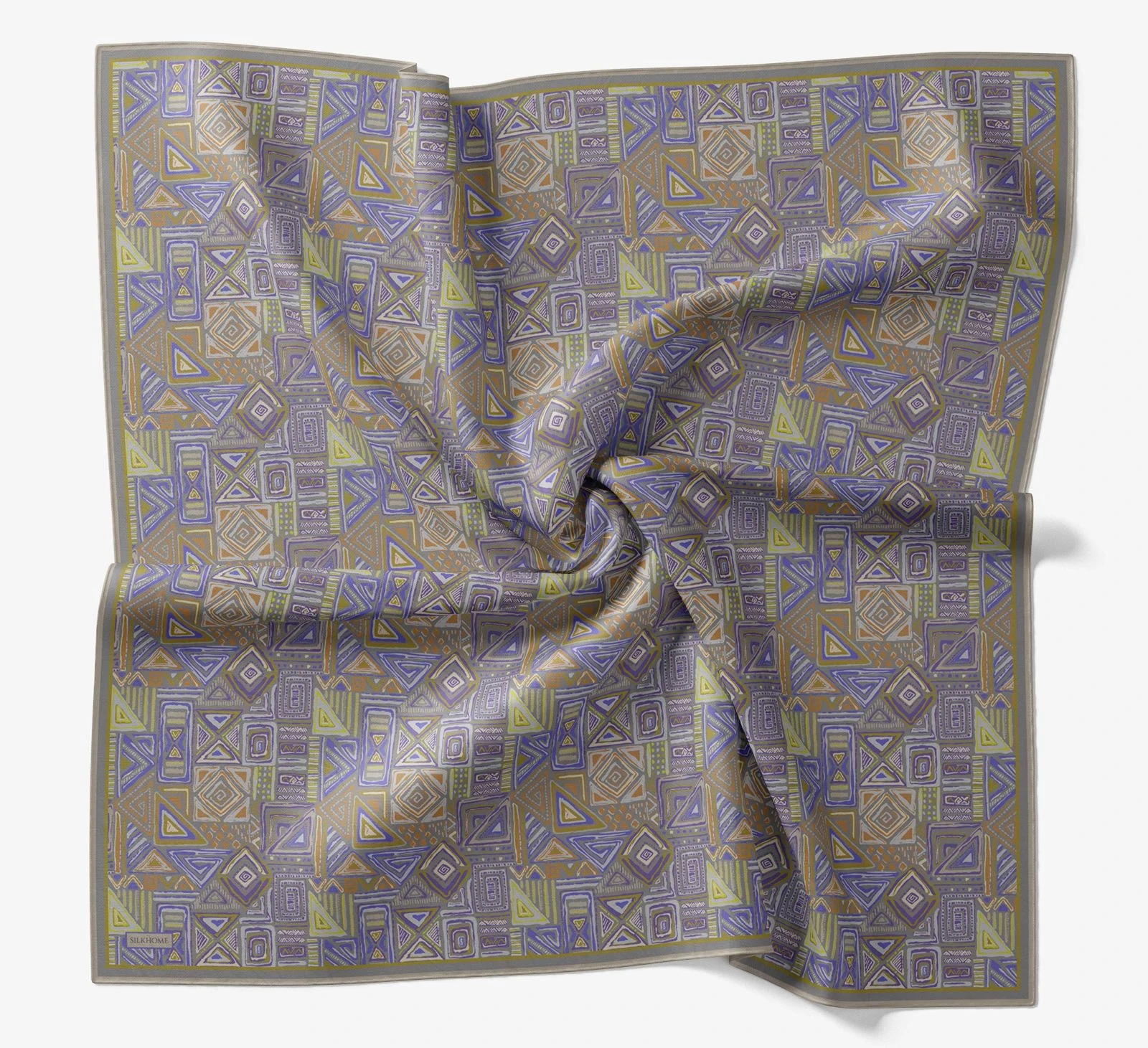09 Silk Home Geometrik Taş Desen Soft Eşarp