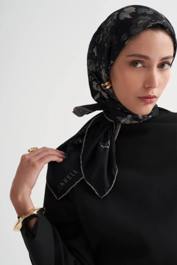 10 Carell Desenli Twill Eşarp