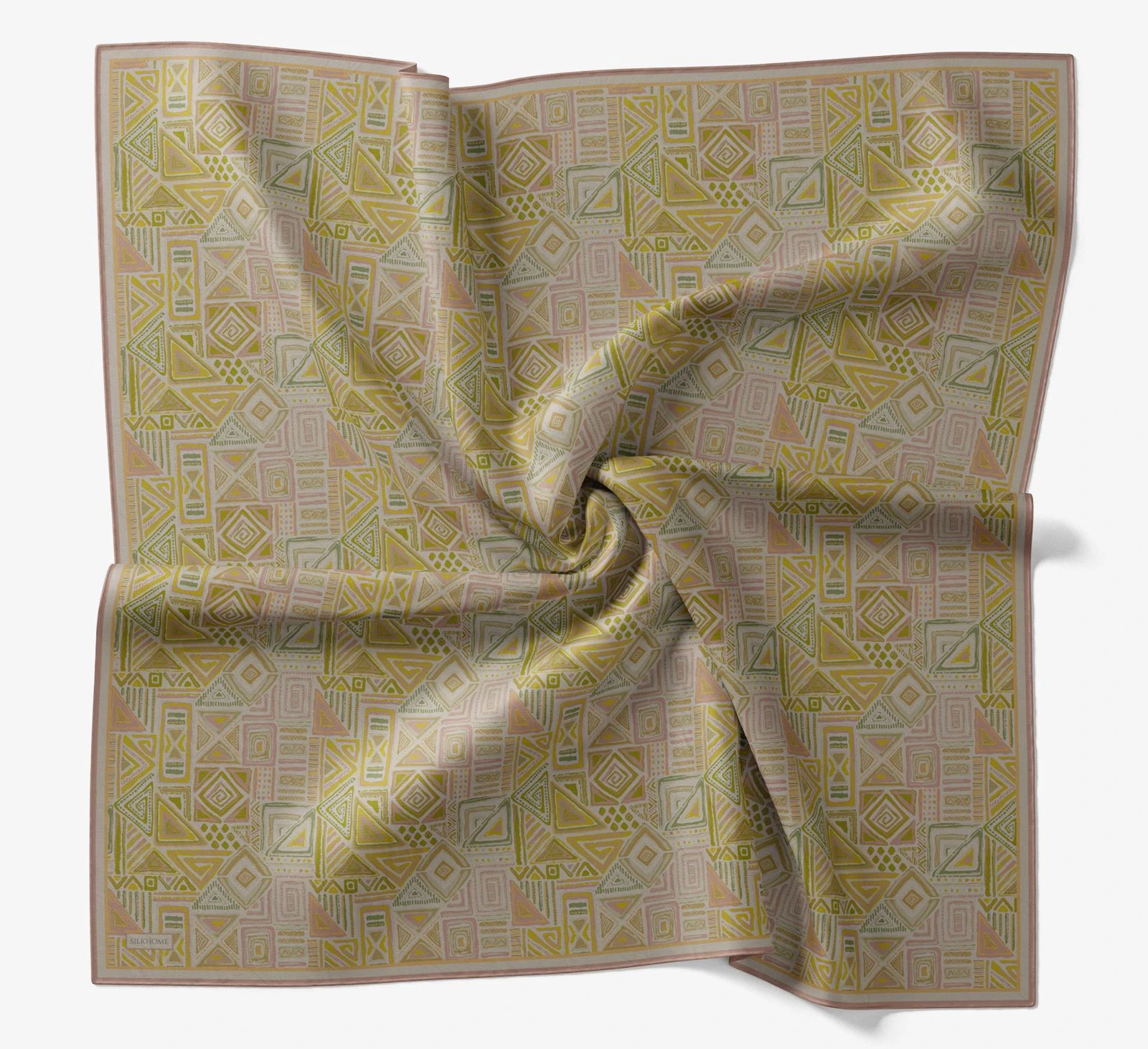 14 Silk Home Geometrik Taş Desen Soft Eşarp