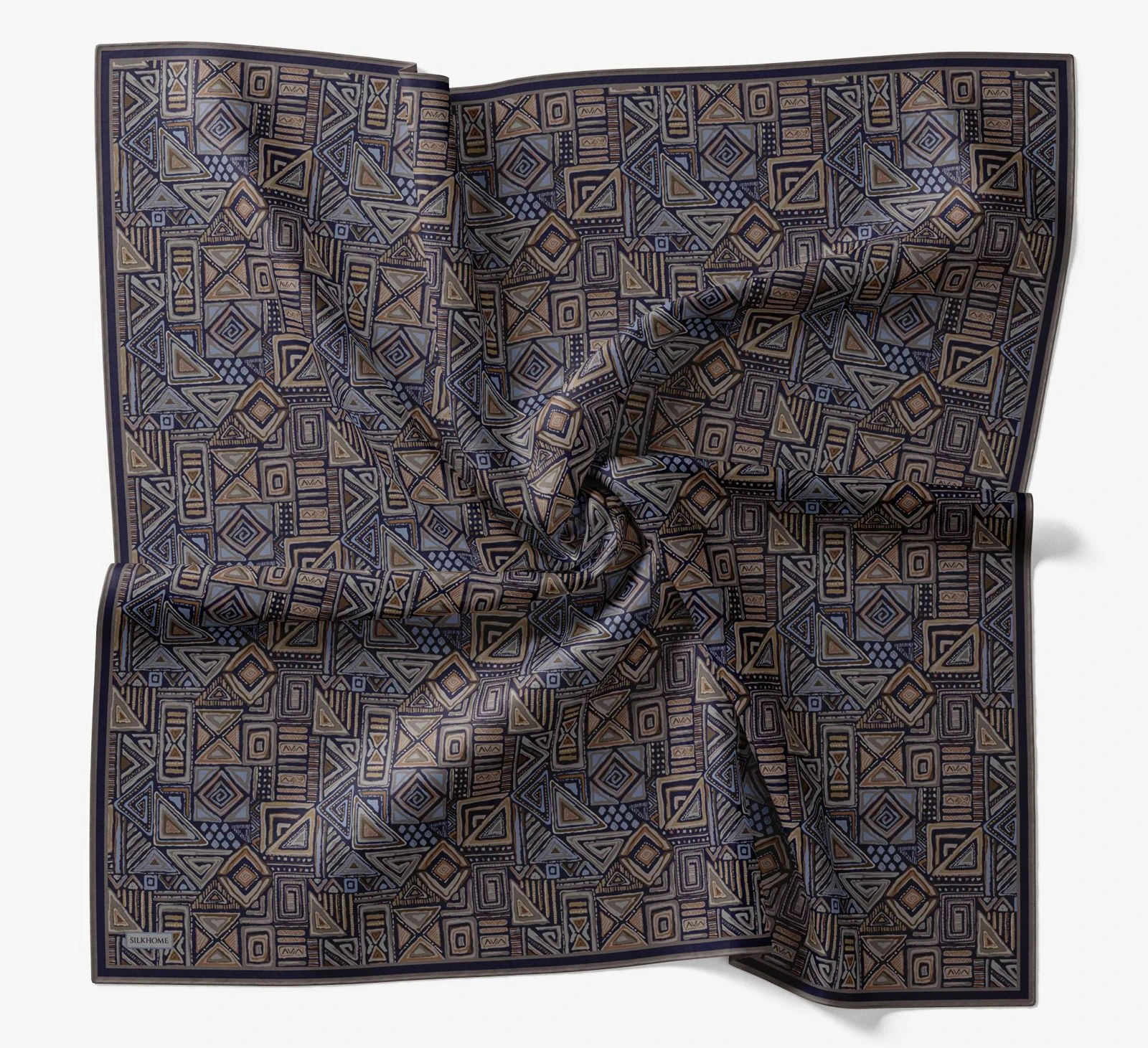 16 Silk Home Geometrik Taş Desen Soft Eşarp
