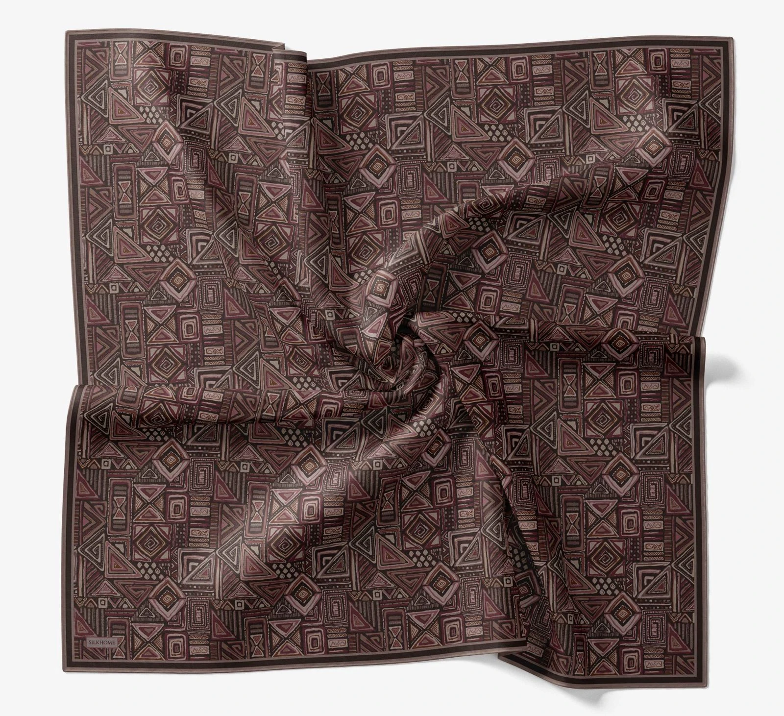 18 Silk Home Geometrik Taş Desen Soft Eşarp