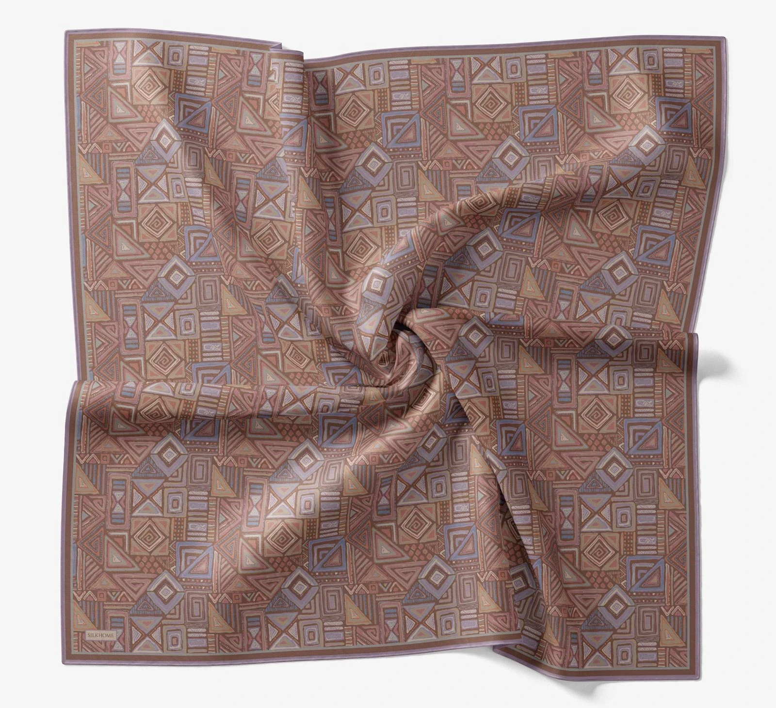 19 Silk Home Geometrik Taş Desen Soft Eşarp