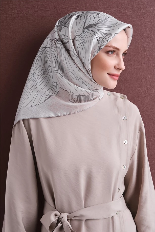 80 Armine Twill İpek Eşarp 9639D