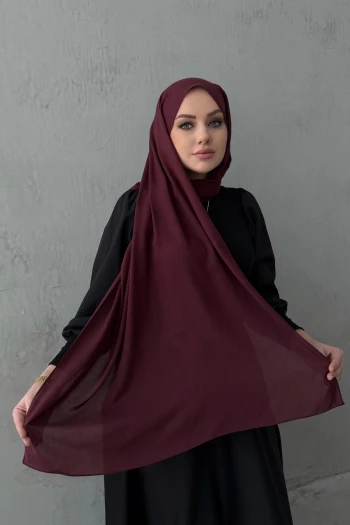 Koyu Kızılcık Harem Scarf İncila Şal
