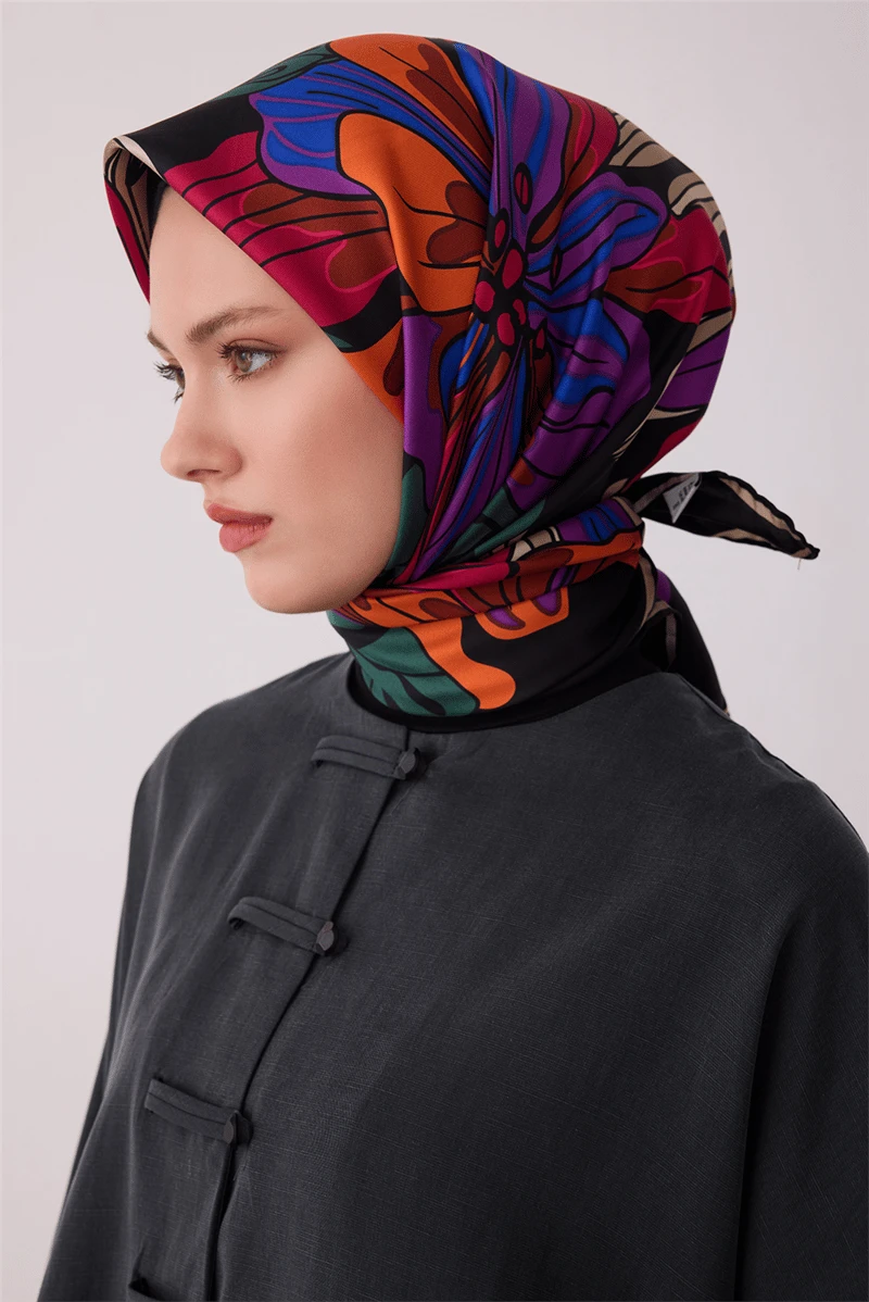 50 Belli Twill İpek Eşarp 4413D
