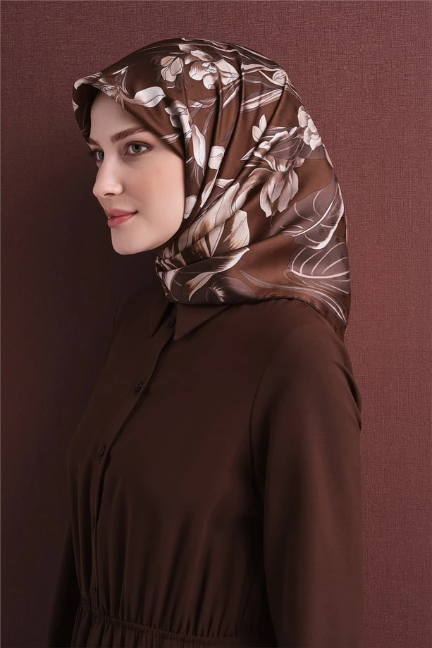 80 Armine Exclusive Jakarlı Twill İpek Eşarp 9608D