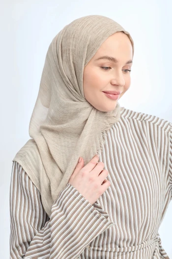 Açık Vizon Armanda Organic Touch Viskoz Şal 3601