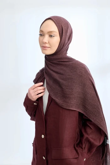 Burgundy Armanda Organic Touch Viskoz Şal 3601