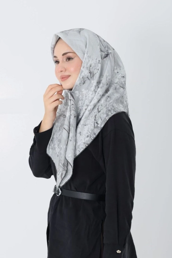 GRİ Loryan Scarf Diamond Pıtırcık Desen Eşarp